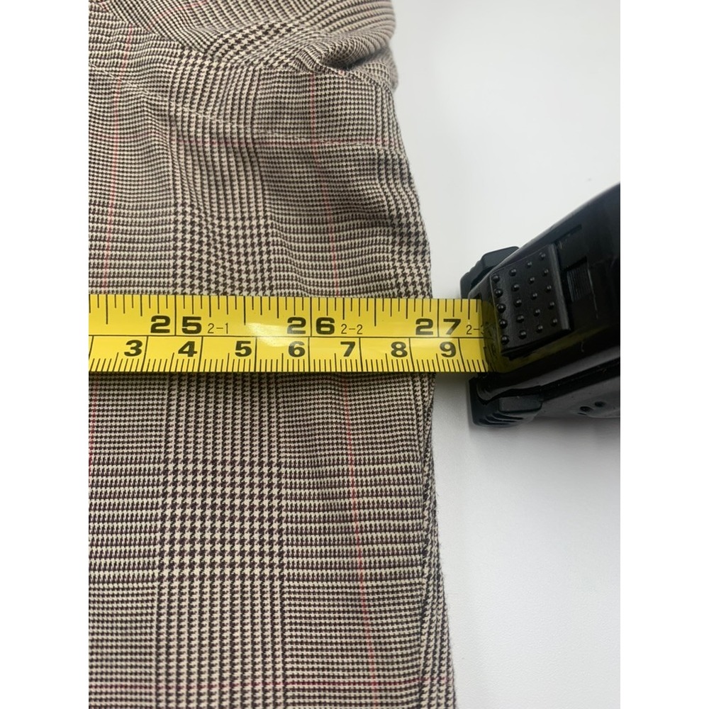 Polo Ralph Lauren Yarmouth Shirt Mens 17-34 Brown Glen Plaid Cotton Logo READ - Picture 6 of 9